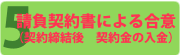 5. 請負契約書による合意（契約締結後　契約金の入金）